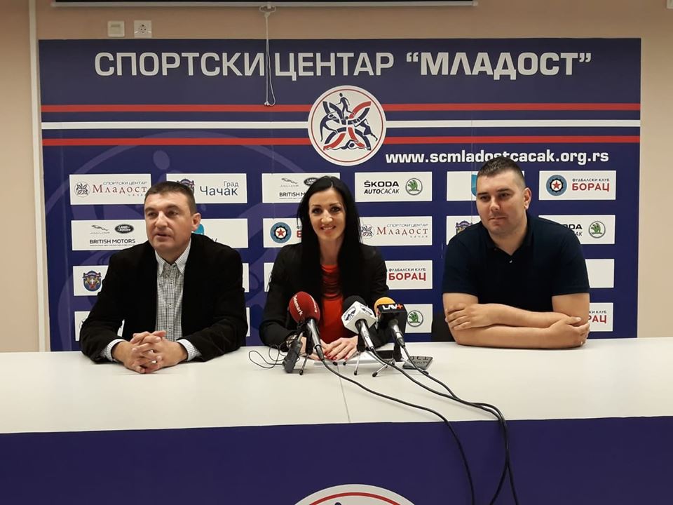 Зоран Томашевић, Ивана Вукајловић, Милош Стеванић најавили Раднучке спортске игре, фото: РИНА