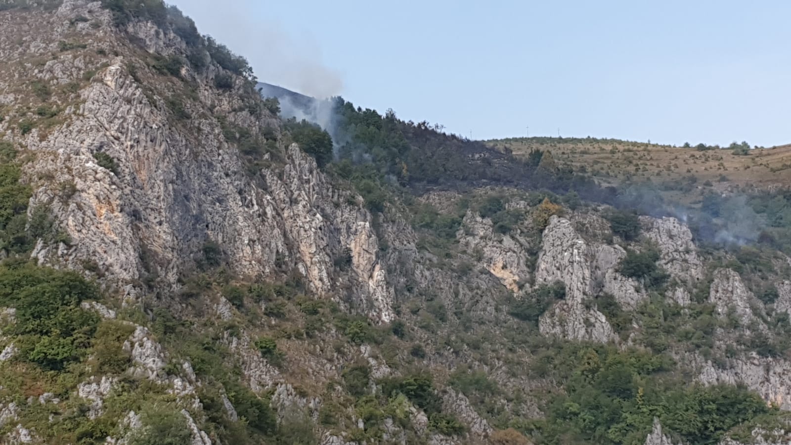 Пожар на ободу заштиченог подручја Увца, фото: РИНА