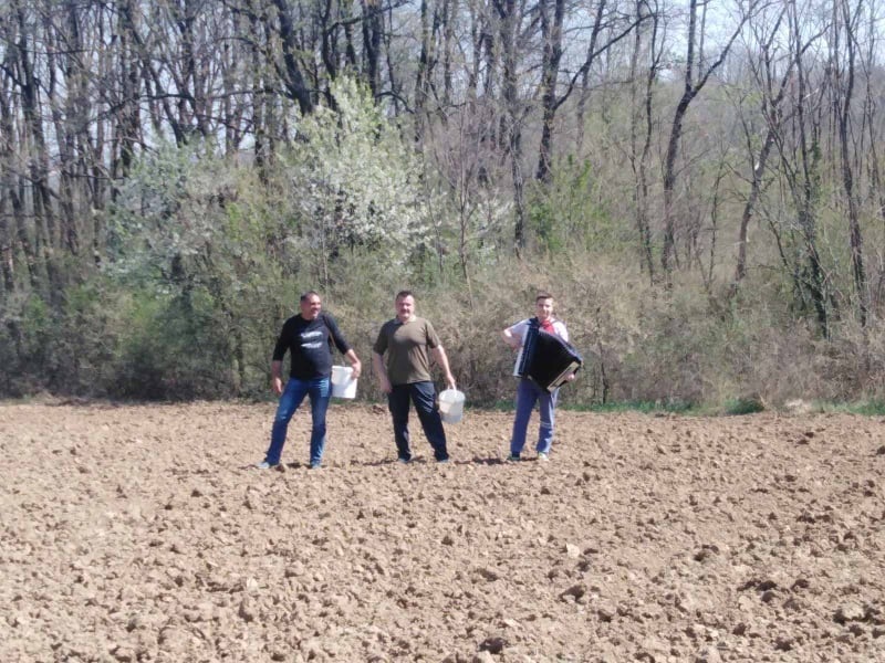 Кад нема весеља музичари свирају на њиви: Шумадијска двојка чује се из села Липовац код Тополе (ФОТО)