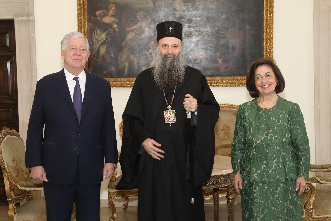 Патријарх Порфирије освештао крст краљевске капеле Светог Андреја Првозваног , фото: Прес служба / Канцеларија Њ.К.В. Престолонаследника Александра