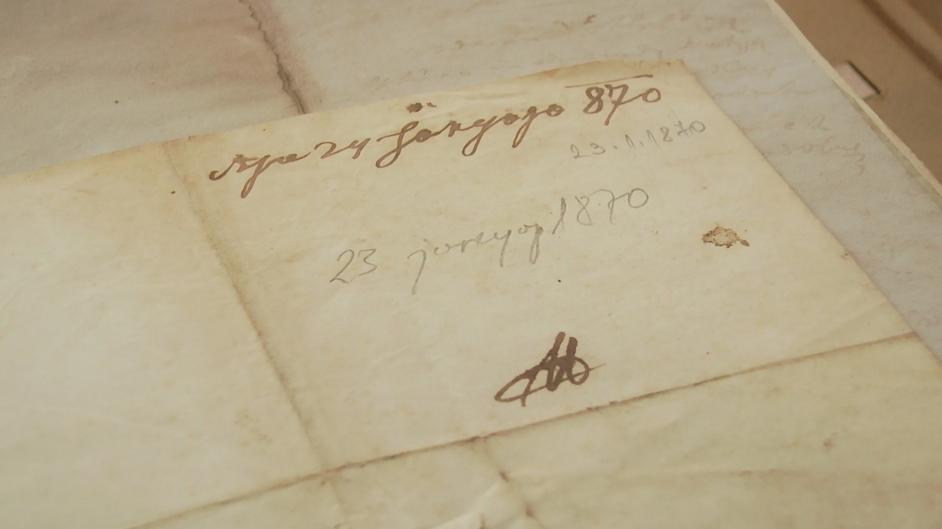 Документ из 1870. године, чуван у Међуопштинском архиву/Фото: РИНА