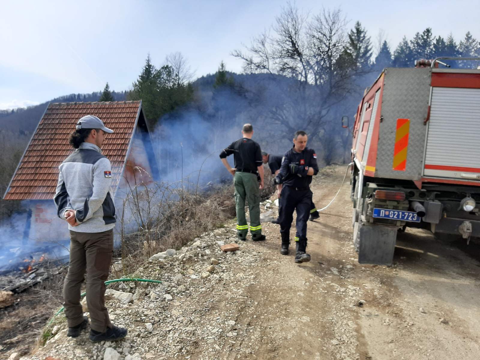 За само три дана шест пожара на територији Бајине Баште, фото: Послови заштите шума и противпожарне заштите / ЈП "НП Тара"