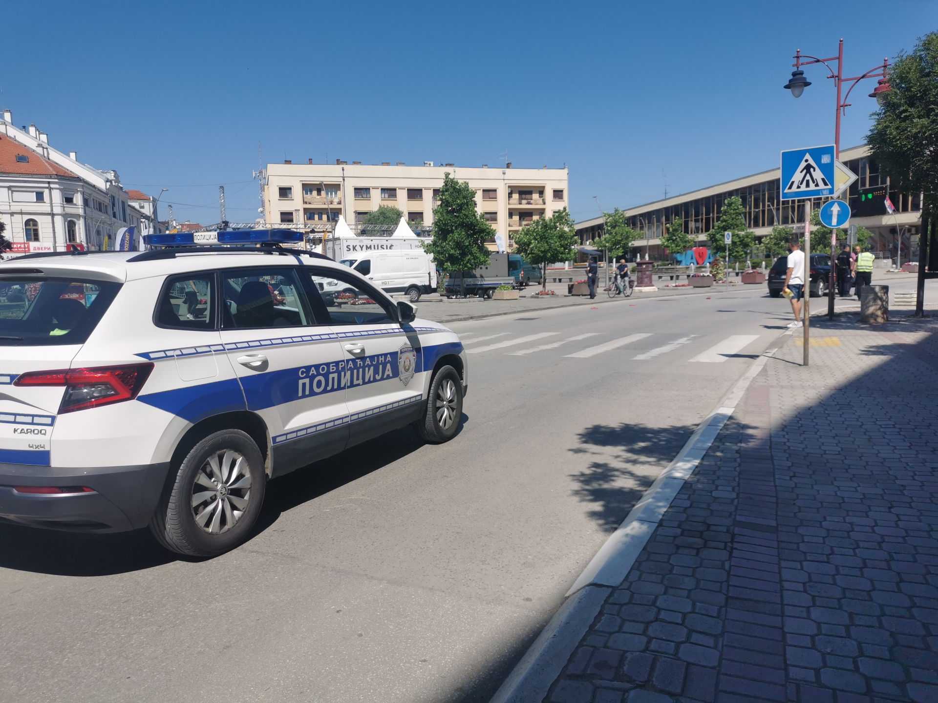 Тешка саобраћајна незгода у строгом центру Чачка, фото: РИНА