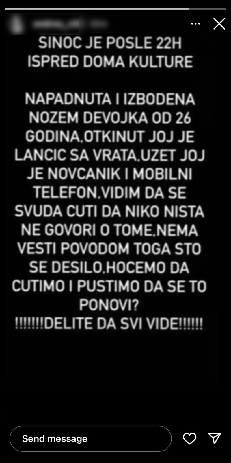 Девојку напао ножем у центру Чачка, другу претукао и покушао да је уведе у аутомобил: Језиве објаве шире се друштвеним мрежама, невероватно шта су све људи спремни да ураде/ Фото: Принтскрин друштвене мреже