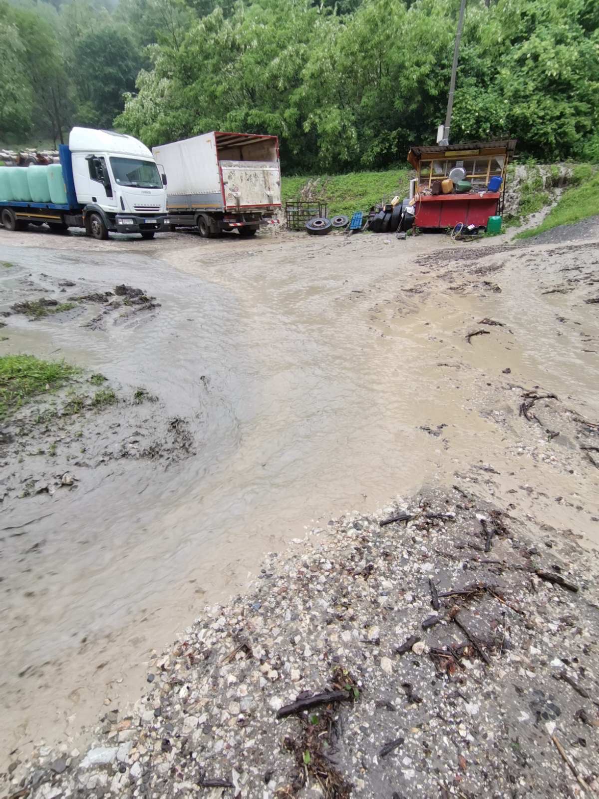 U rukama smo nosili životinje kako bi ih spasili, moramo što pre da evakuišemo i konje: Dramatične slike iz dragačevskog sela Dljin, prilazni put do Milosavljevića potpuno uništen (FOTO)