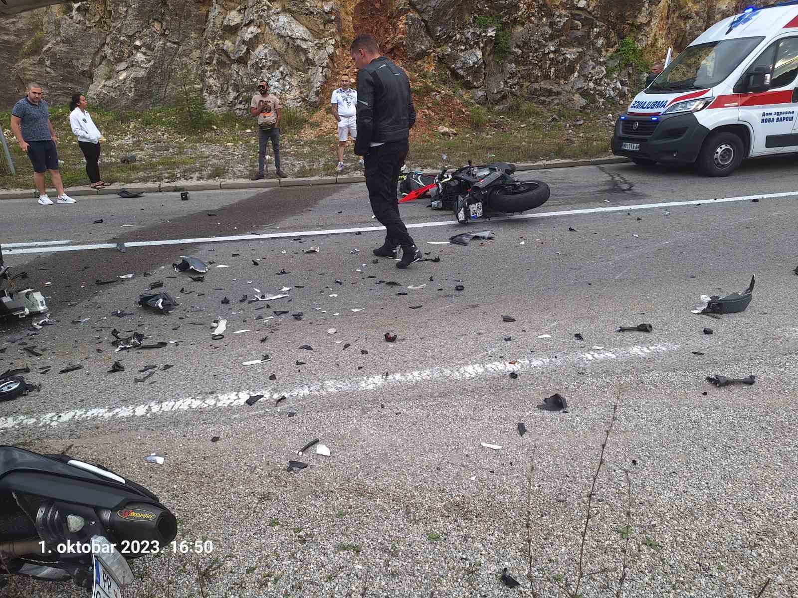 Tragedija kod Kokinog Broda, nastradao vozač motora u sudaru sa kamionom / foto: RINA