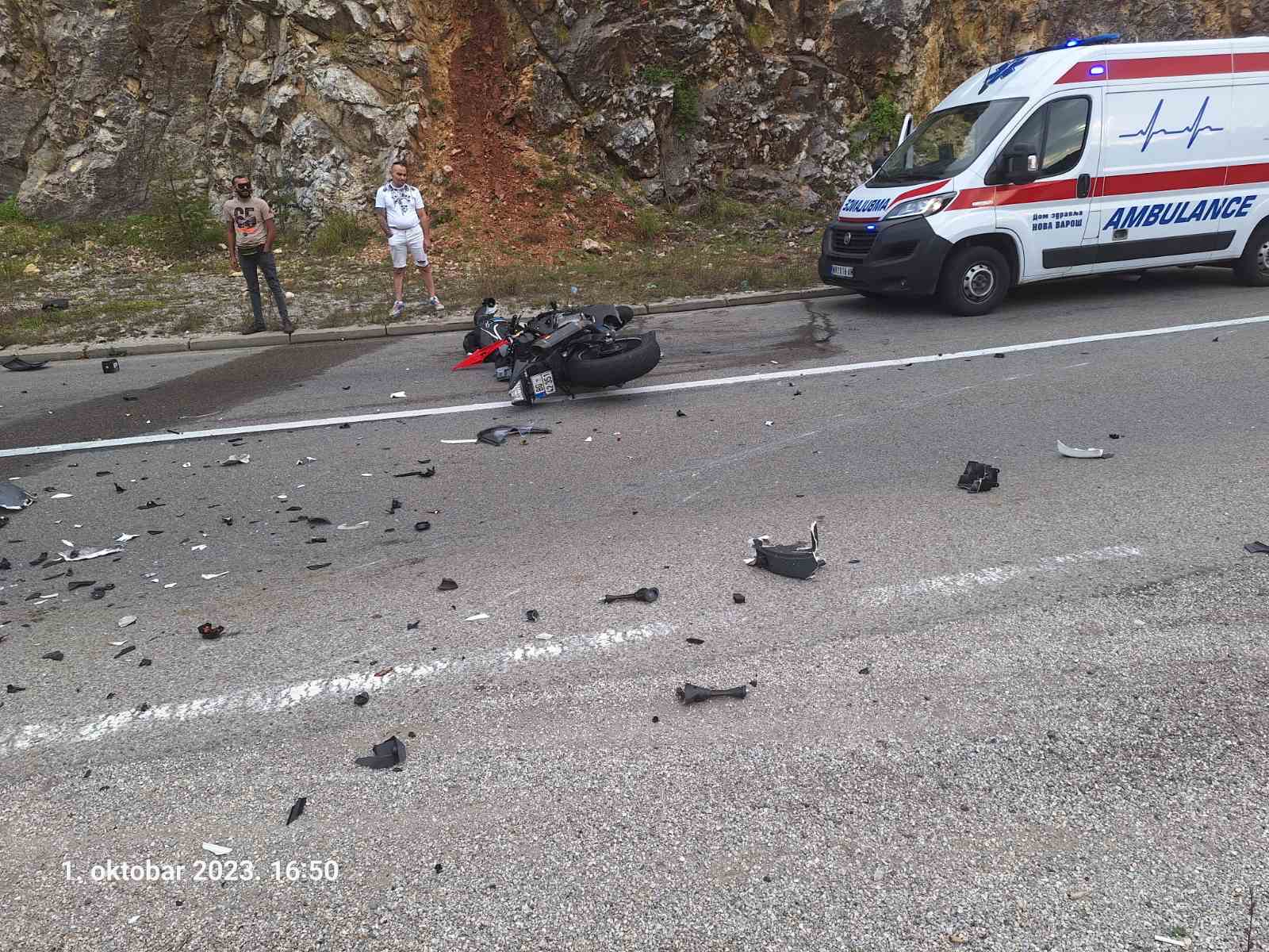Tragedija kod Kokinog Broda, nastradao vozač motora u sudaru sa kamionom / foto: RINA