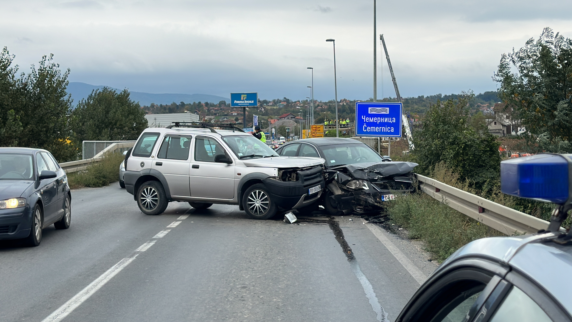 Teška nezgoda na mostu preko reke Čemernica kod Čačka / foto: RINA