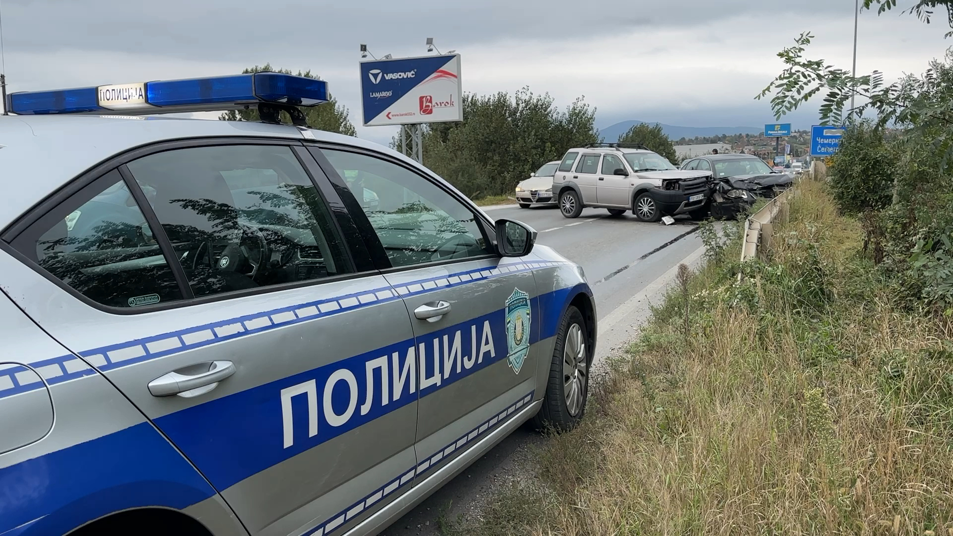 Teška nezgoda na mostu preko reke Čemernica kod Čačka / foto: RINA