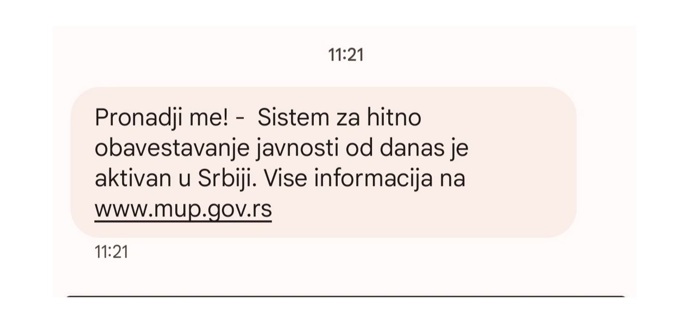 Ovako izgleda prva SMS poruka "PRONAĐI ME": Hitno obaveštenje o nestanku deteta