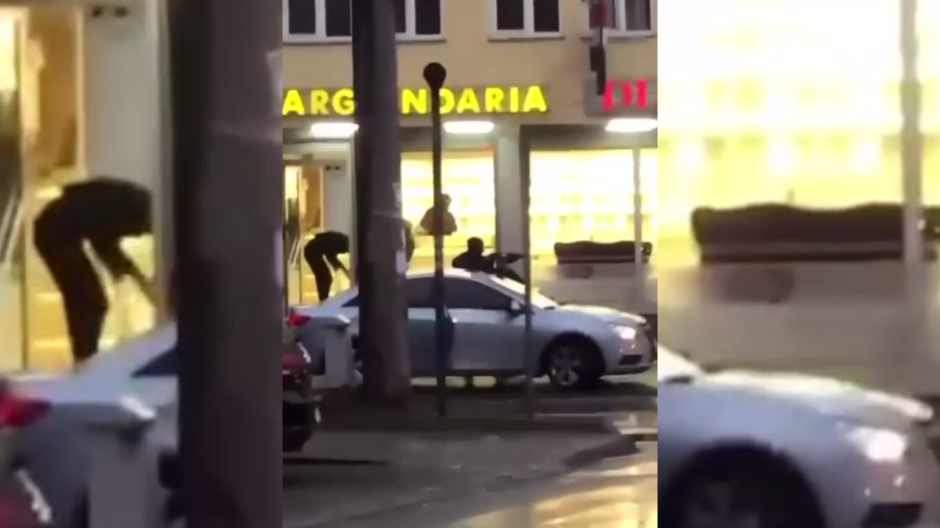 Četvorica maskirnaih razbojnika upalo u zlataru, pucali su na policiju i potom pobegli sa mesta pljačke / foto: printscreen