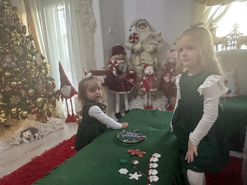 Želim da deca osete toplinu doma i porodice: Praznična bajka u domu Nidžovića iz Čačka, Marija i njene kćerkice same su pravile novogodišnje ukrase (FOTO)