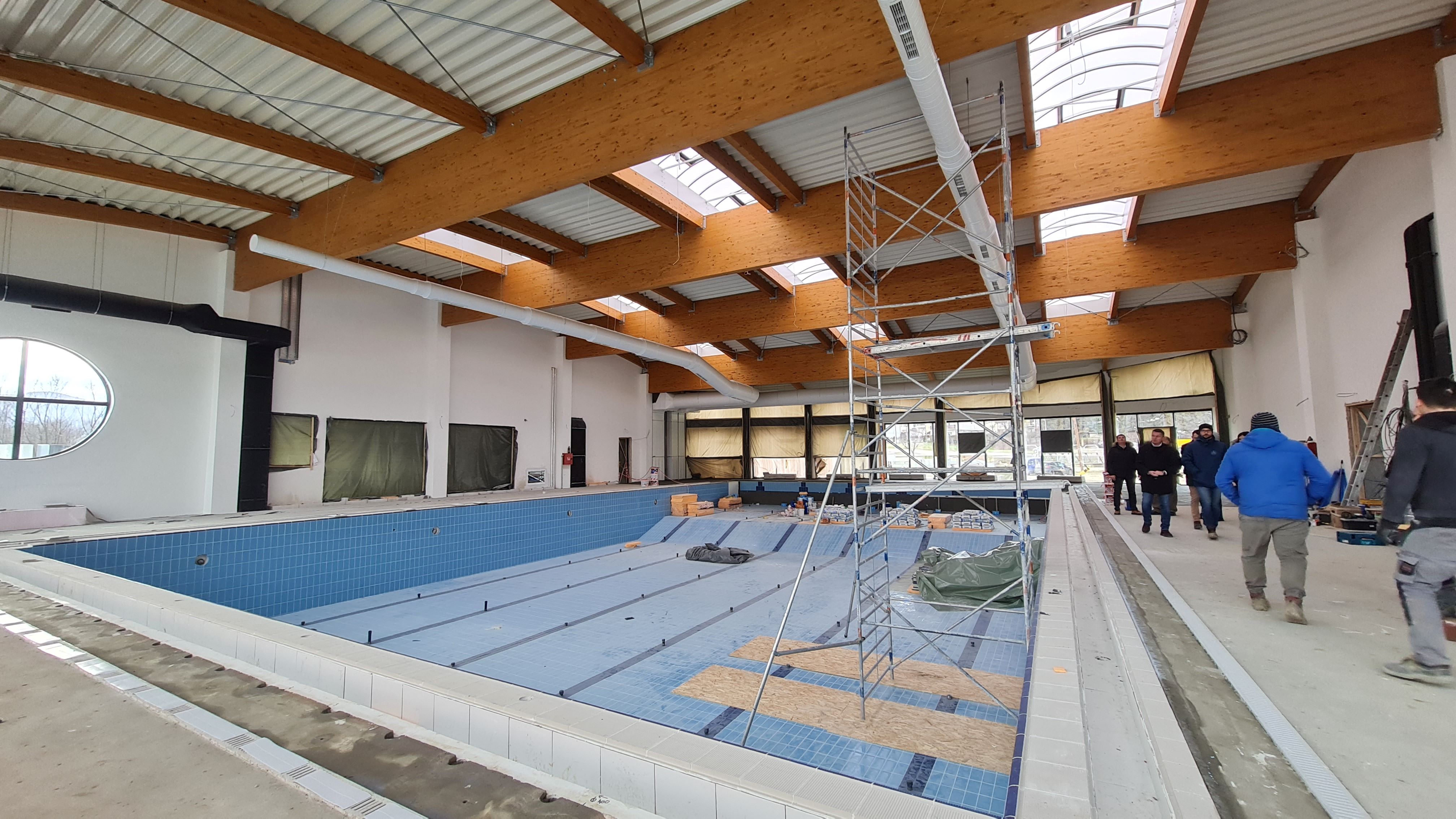 Radovi na izgradnji zatvorenog bazena u Gornjem Milanovcu u punom jeku / foto: Kabinet predsednika opštine Gornji Milanovac