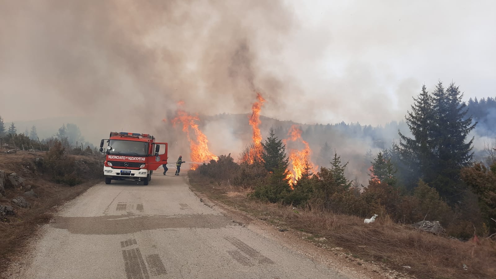 Ugrožene bile i kuće: Ogoman šumski požar kod Prijepolja stavljen pod kontrolu, zbog jakog vetra meštani još uvek strepe 