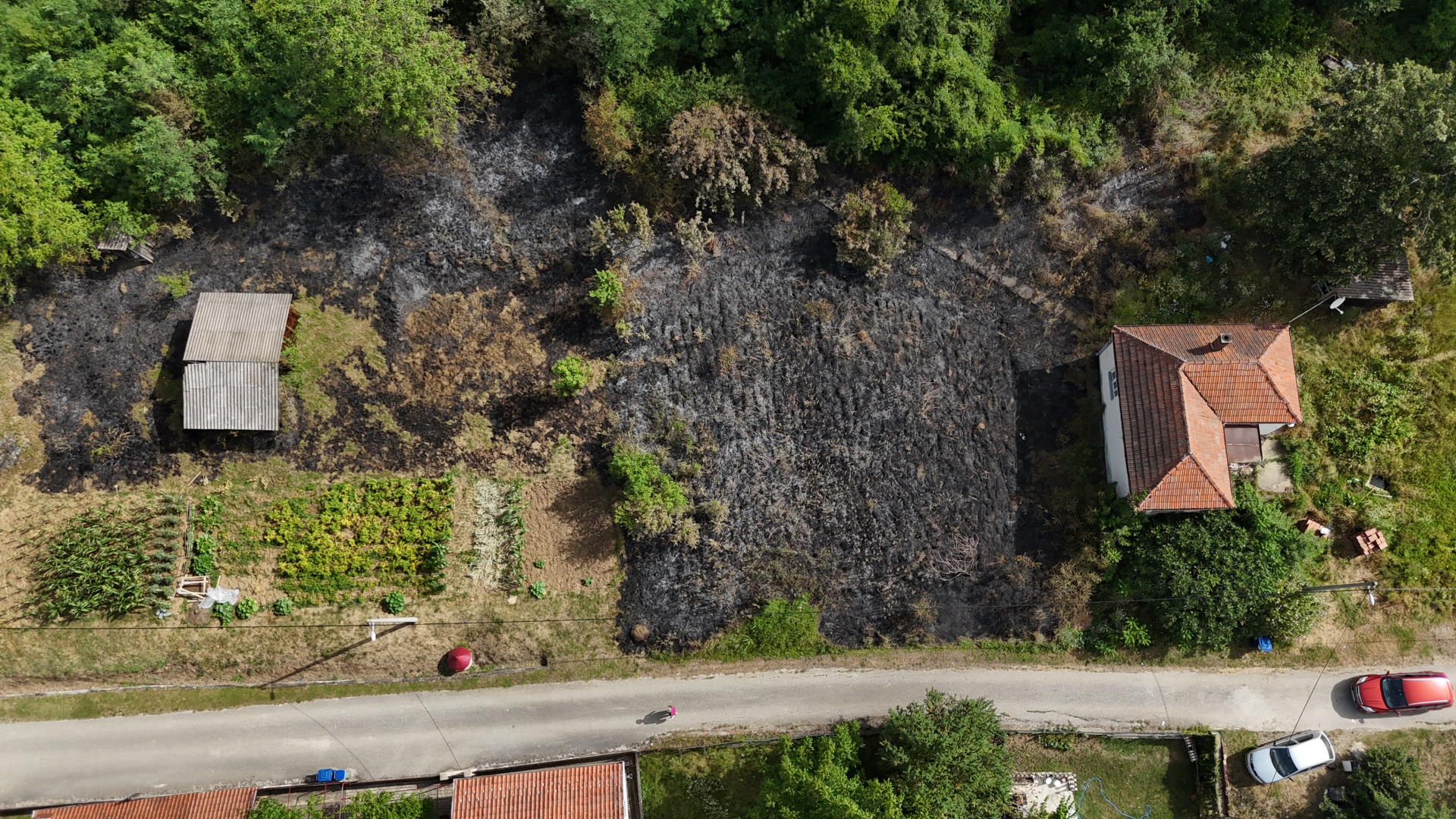 Gust dim prekrio naselje, jedva se diše: Veliki požar izbio u čačanskom naselju Ljubić, izgorelo preko 15 ari niskog rastinja (FOTO)(VIDEO)