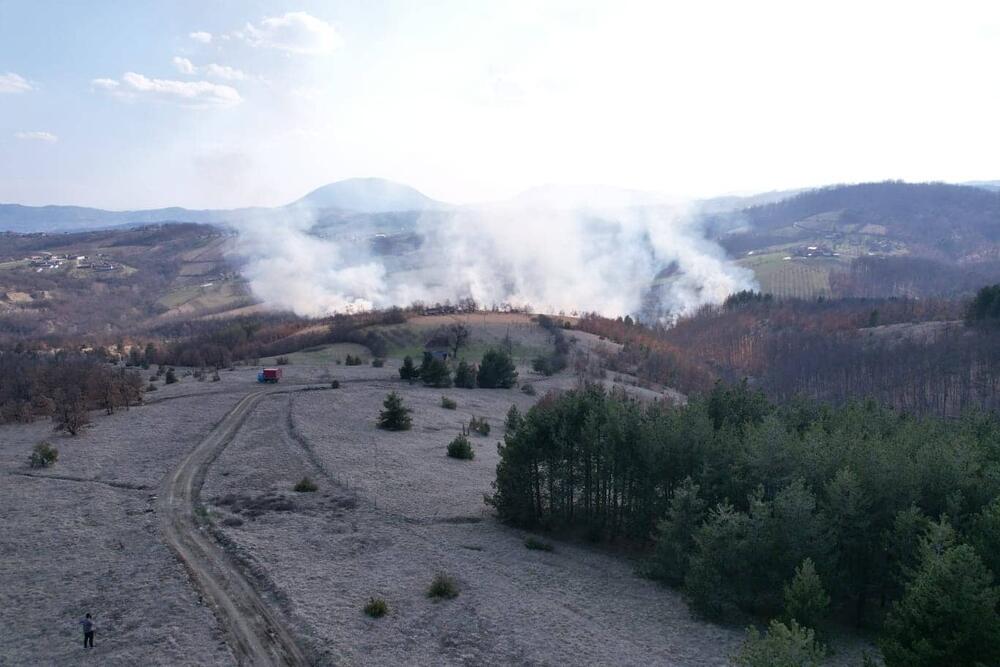 Drama kod Prijepolja i dalje traje: Vatra guta stabla Pančićeve omorike, na lice mesta stigla i dva helikoptera