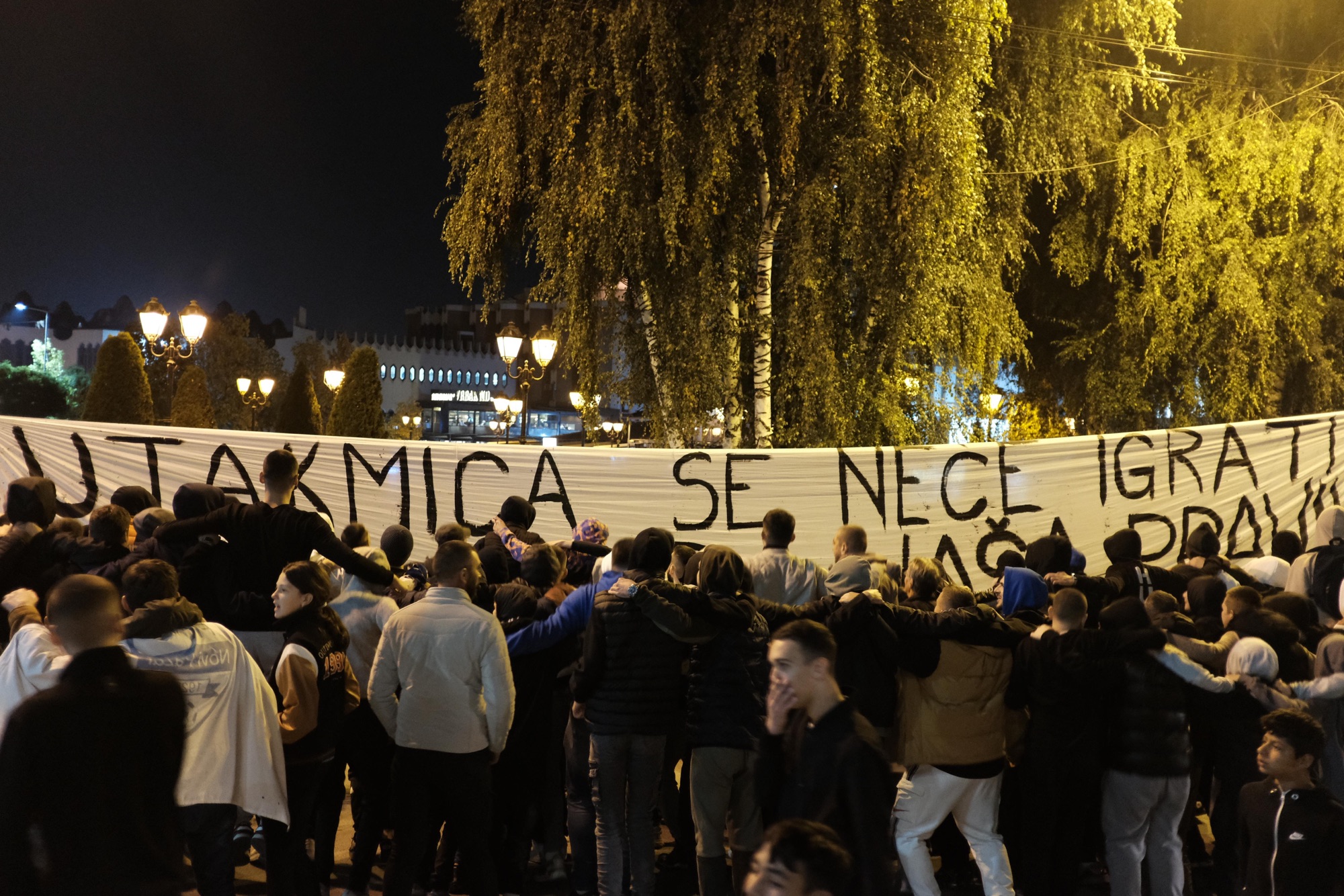 Navijači protestovali u Novom Pazaru / foto: RINA
