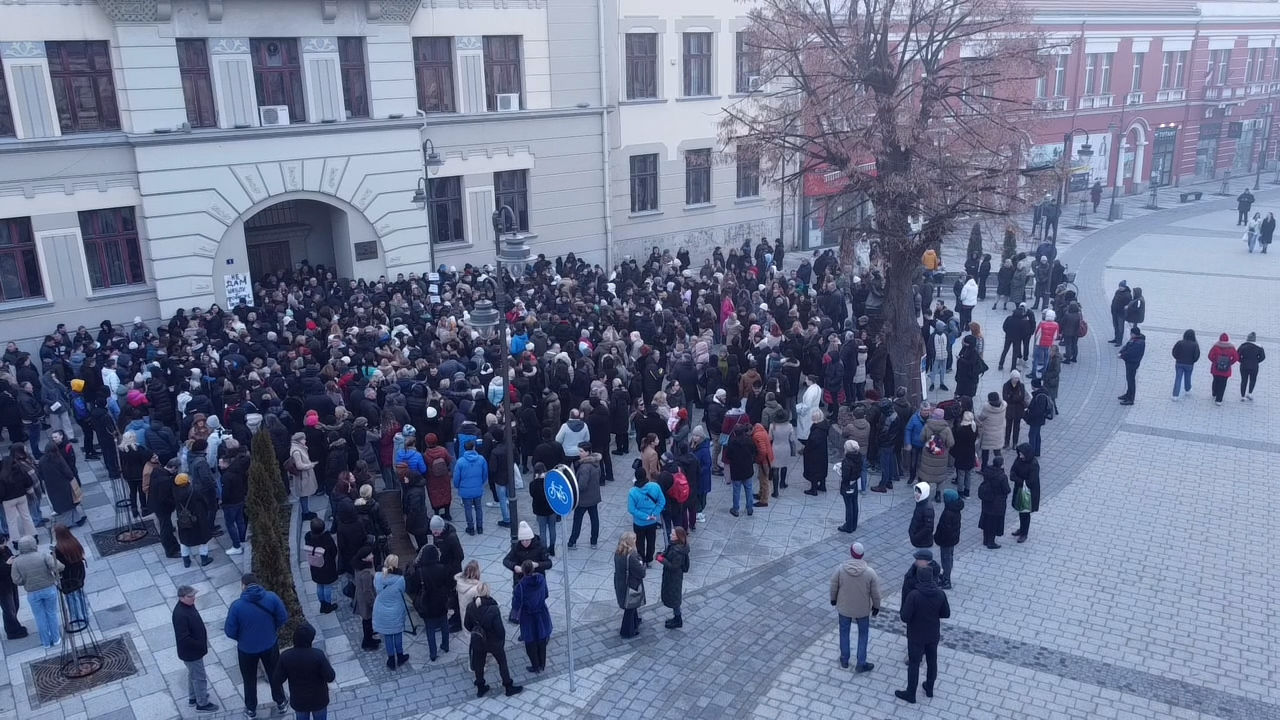 Prosvetne inspektorke stigle u čačansku Gimnaziju: Okupljeni građani ih sprečili da uđu a iz SOČ poručuju - nemaju šta ovde da traže, sve je po zakonu (FOTO)