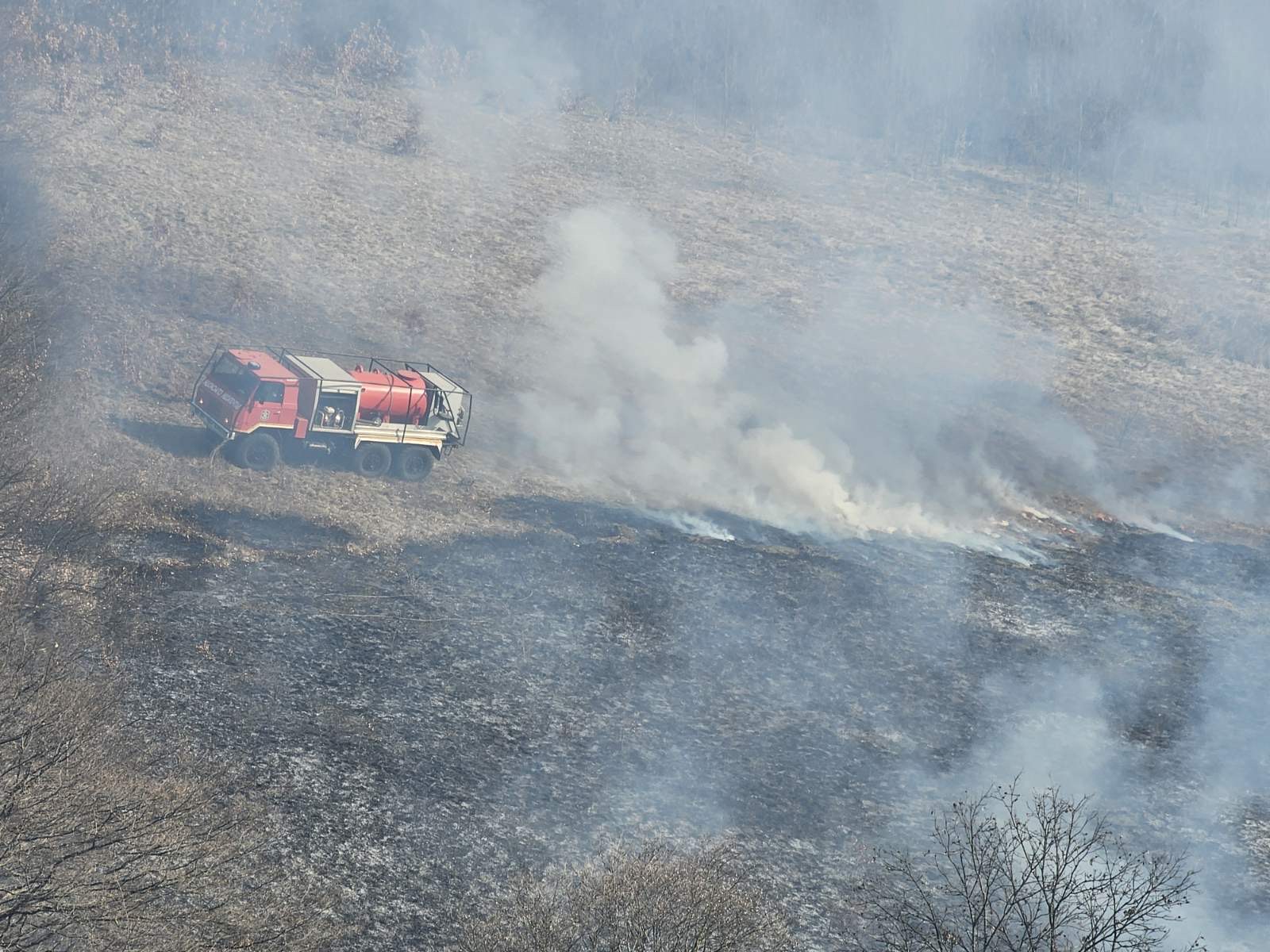 Zapalilo se nisko rastinje u Čačku / foto: RINA