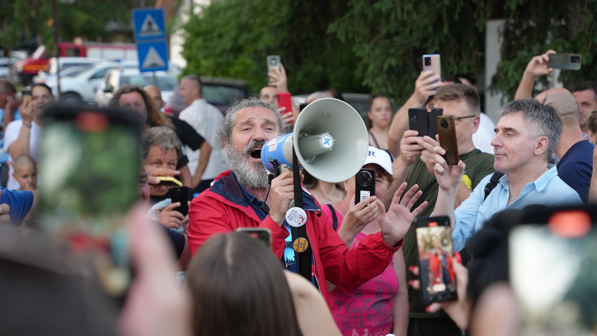 Blokaderi u centru Kosjerića / foto: RINA