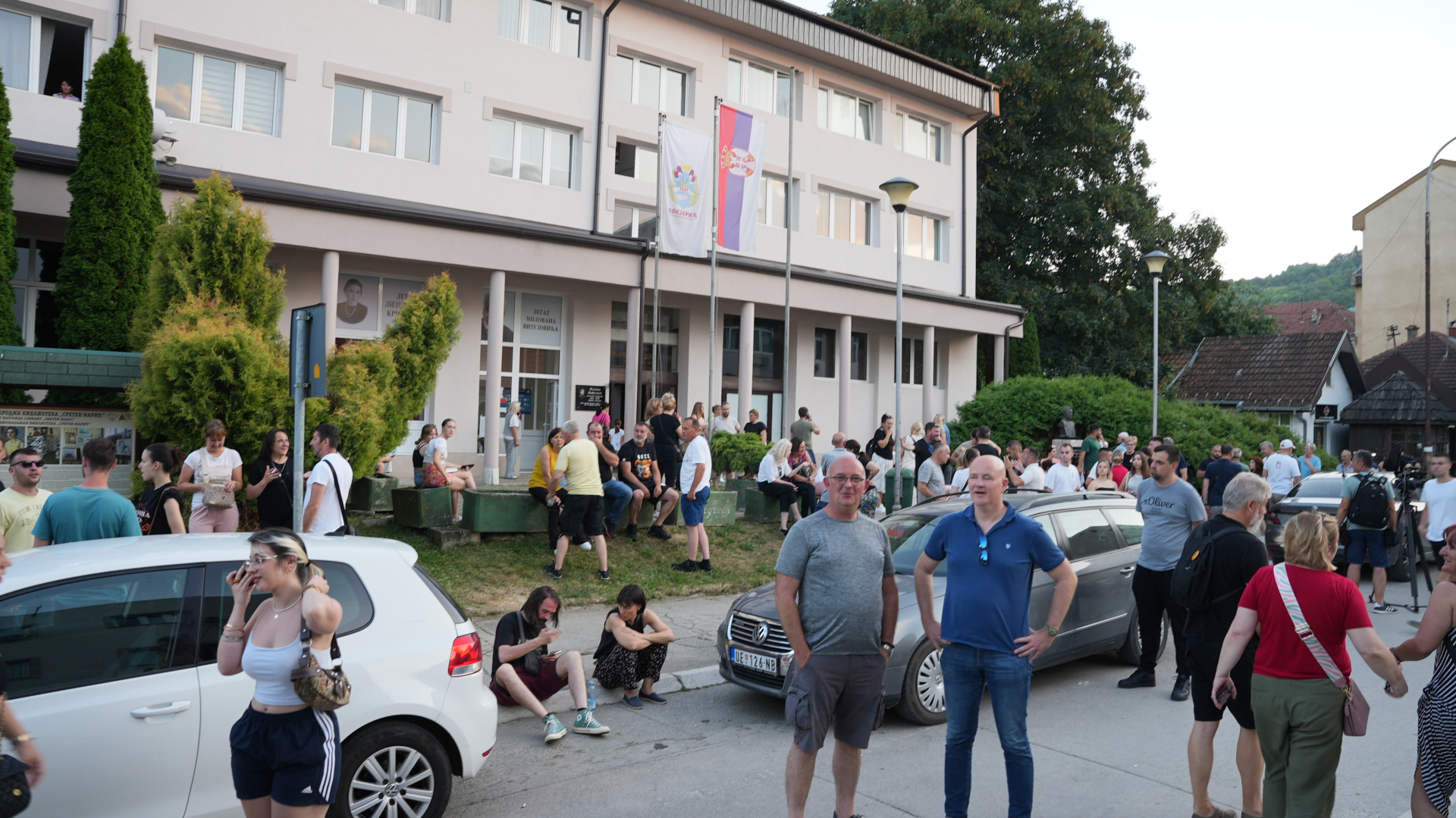 Blokaderi u centru Kosjerića / foto: RINA