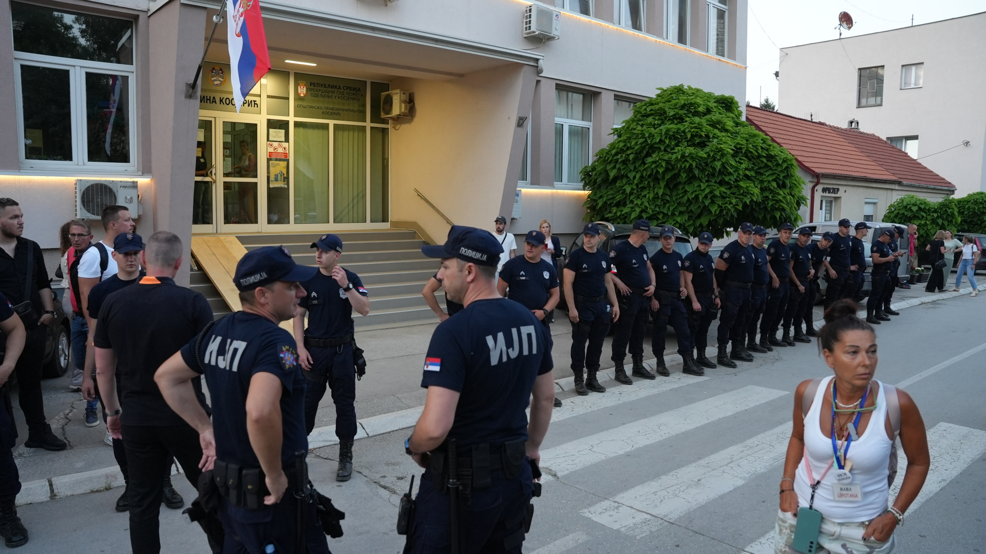 Blokaderi u centru Kosjerića / foto: RINA