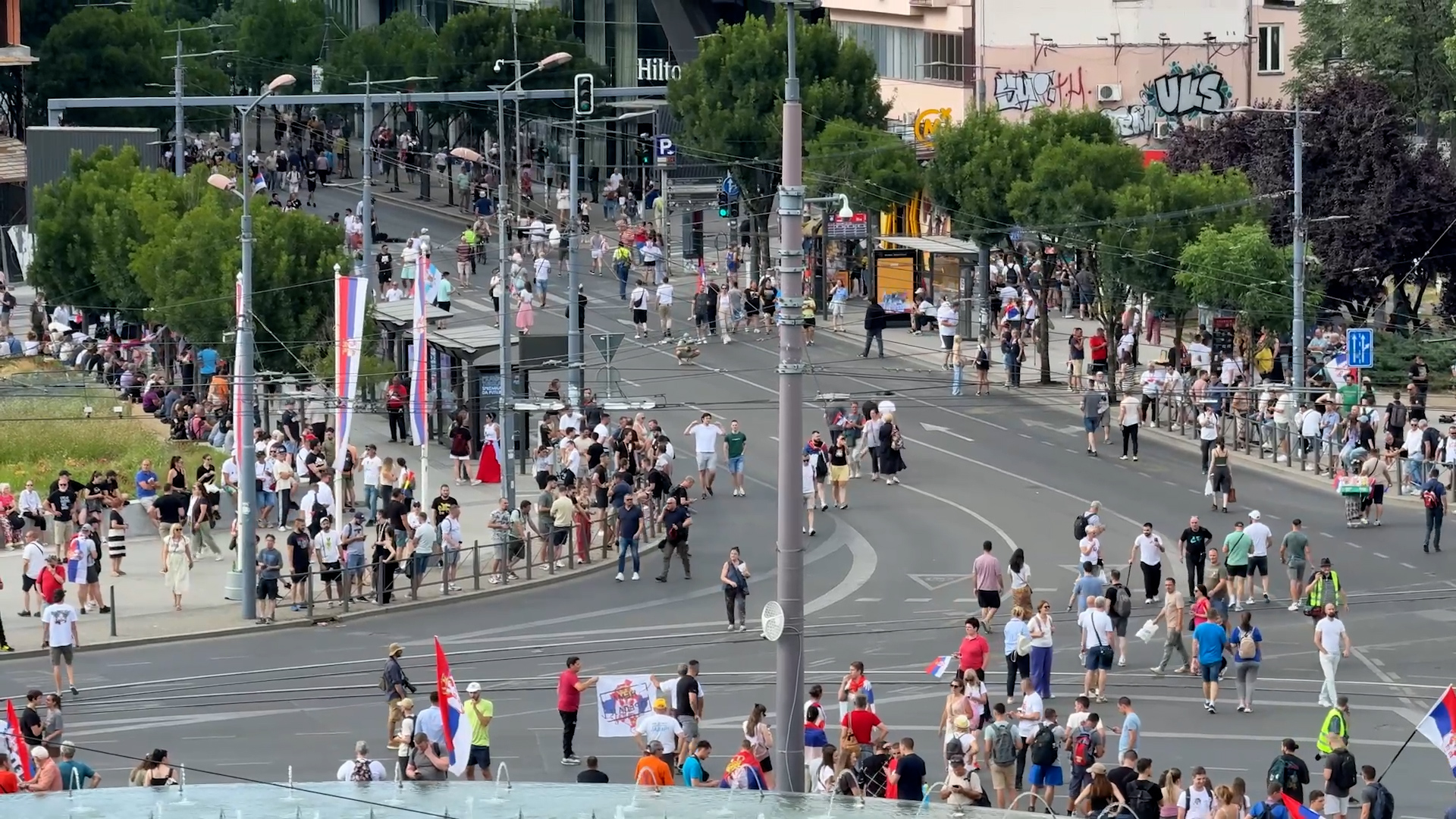 Počeo protest na Slaviji / foto: RINA