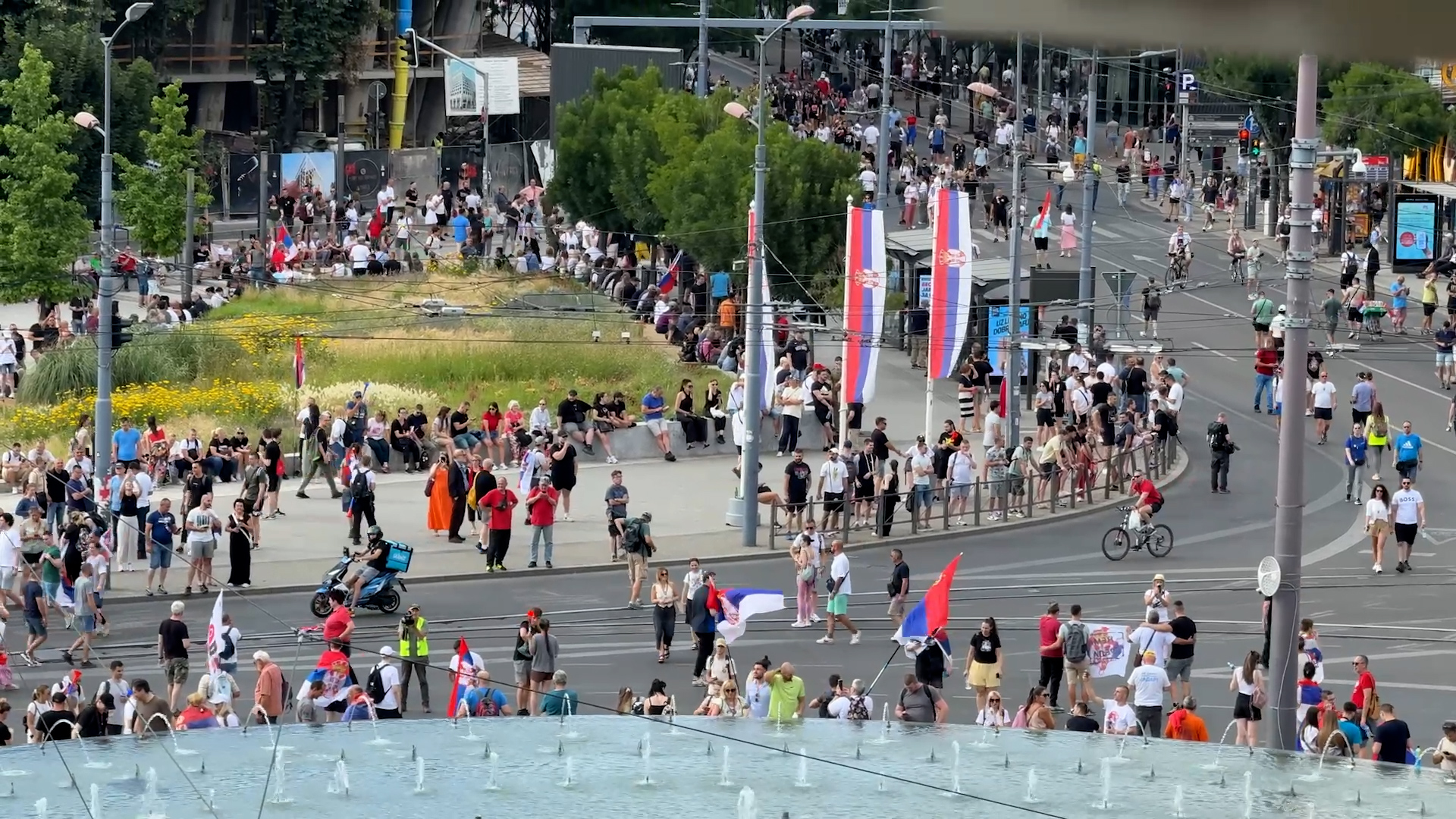 Počeo protest na Slaviji / foto: RINA