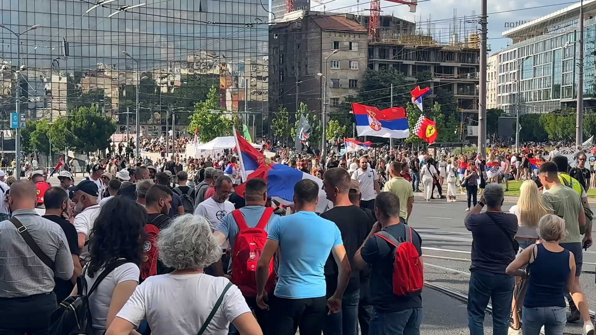Počeo protest na Slaviji / foto: RINA