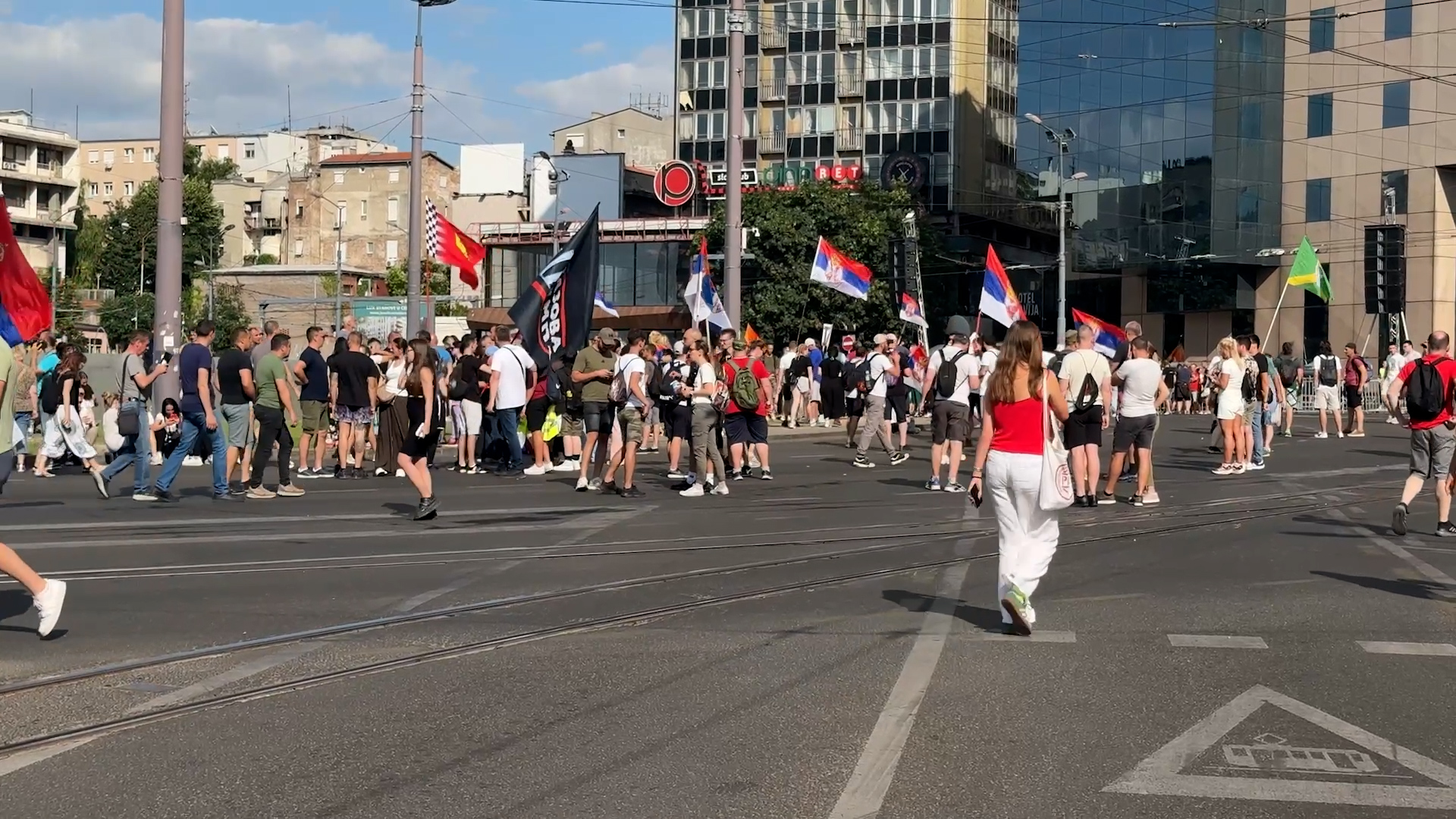 Počeo protest na Slaviji / foto: RINA