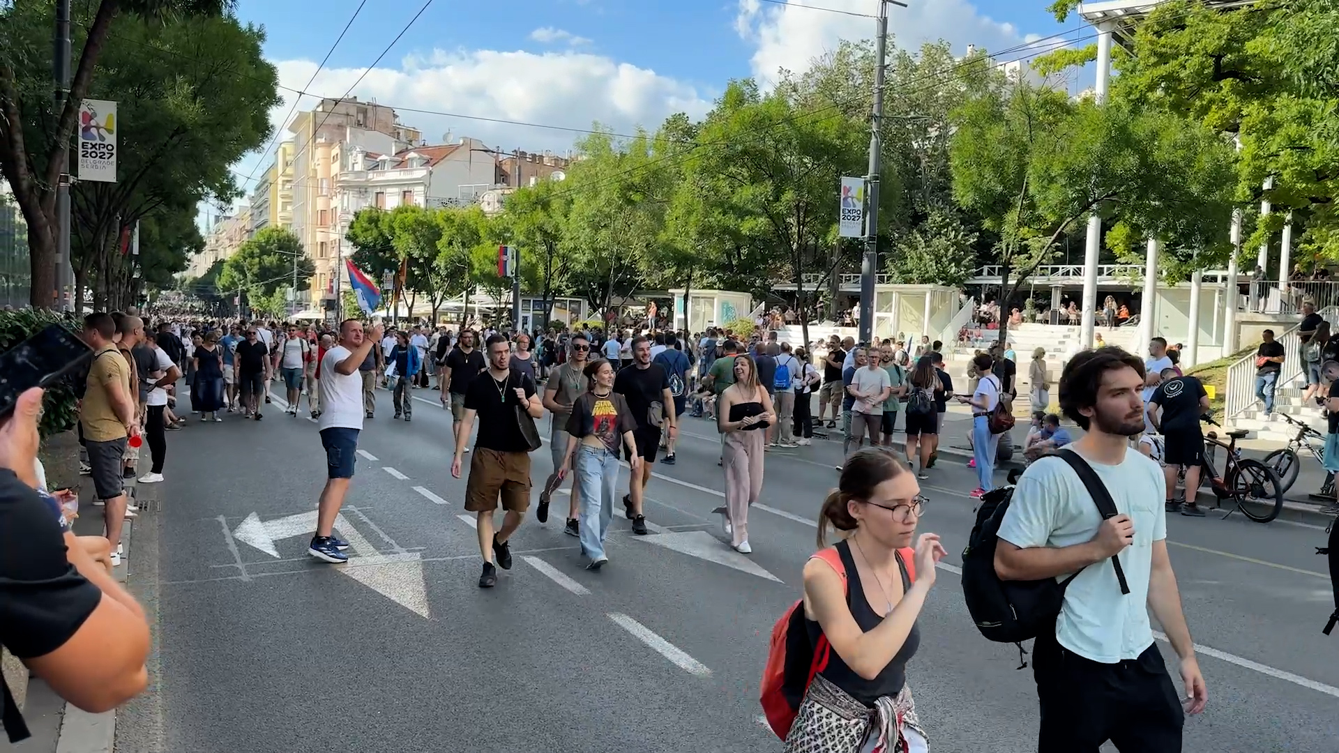Počeo protest na Slaviji / foto: RINA