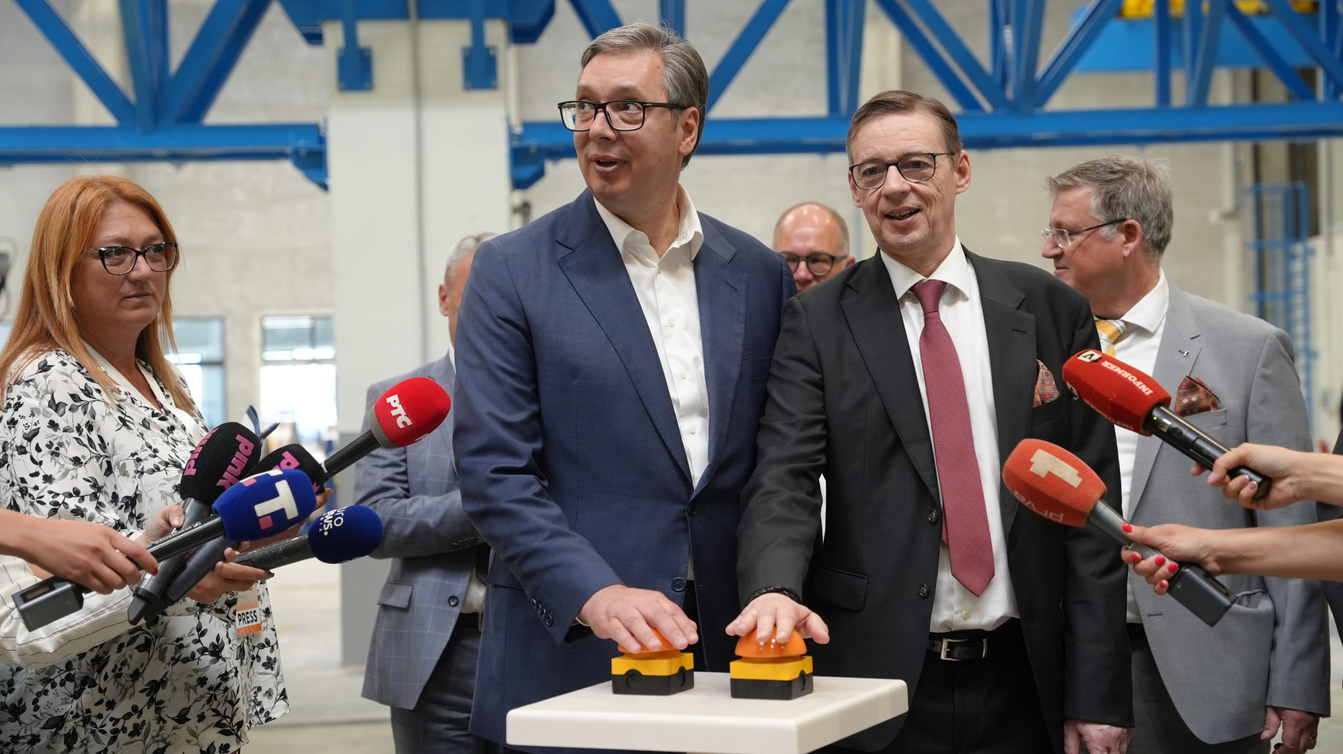 Vučić na otvaranju fabrike u Preljini / foto: RINA