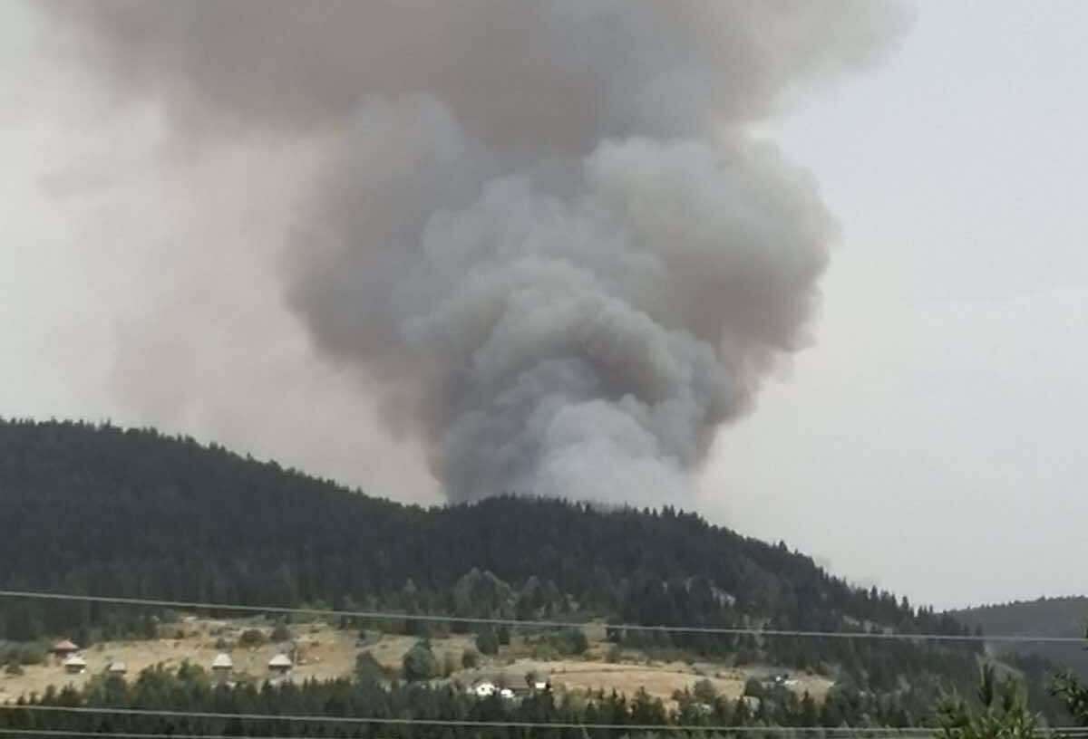 Veliki šumski požar u pograničnom pojasu / foto: Služba zaštite i spašavanja Pljevlja