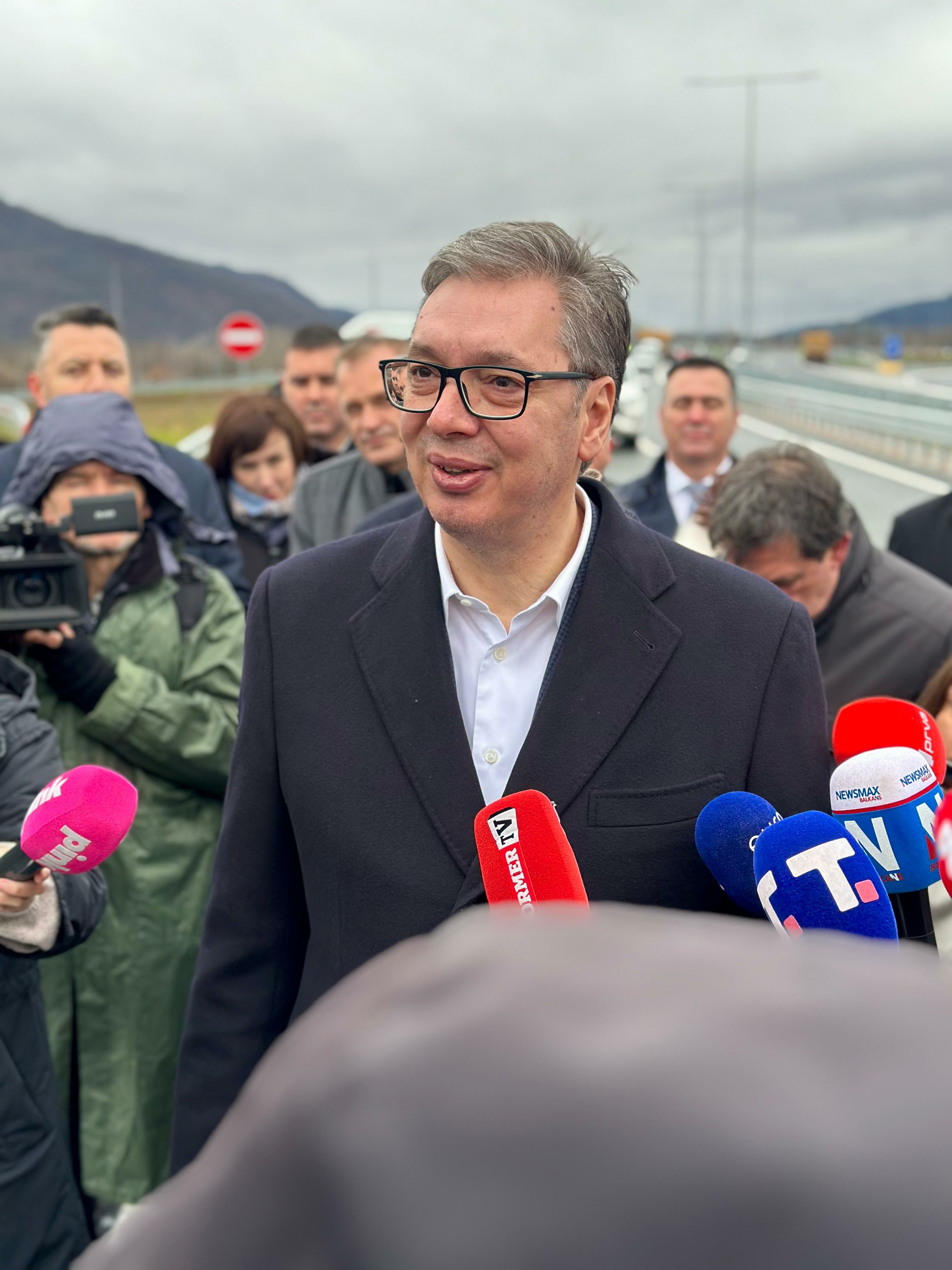 Vučić na otvaranju jedne od najvažnijih deonica u Srbiji / foto: RINA