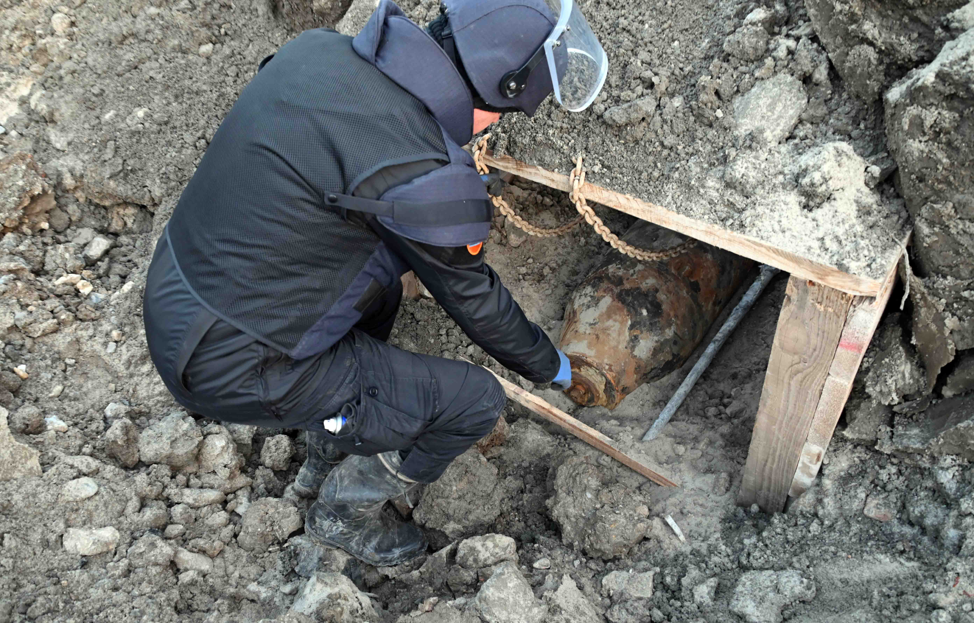 Uklonjena bomba iz Drugog svetskog rata pronadjena na gradilištu Beograda na vodi/ Foto: MUP