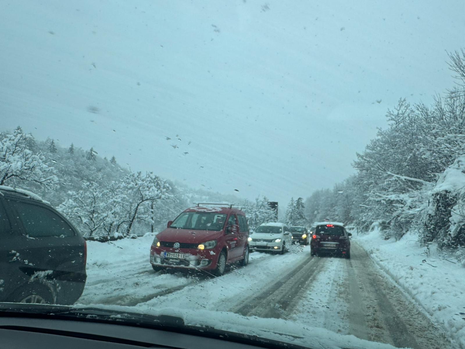 Mećava ja putu kod Nove Varoši / foto: RINA