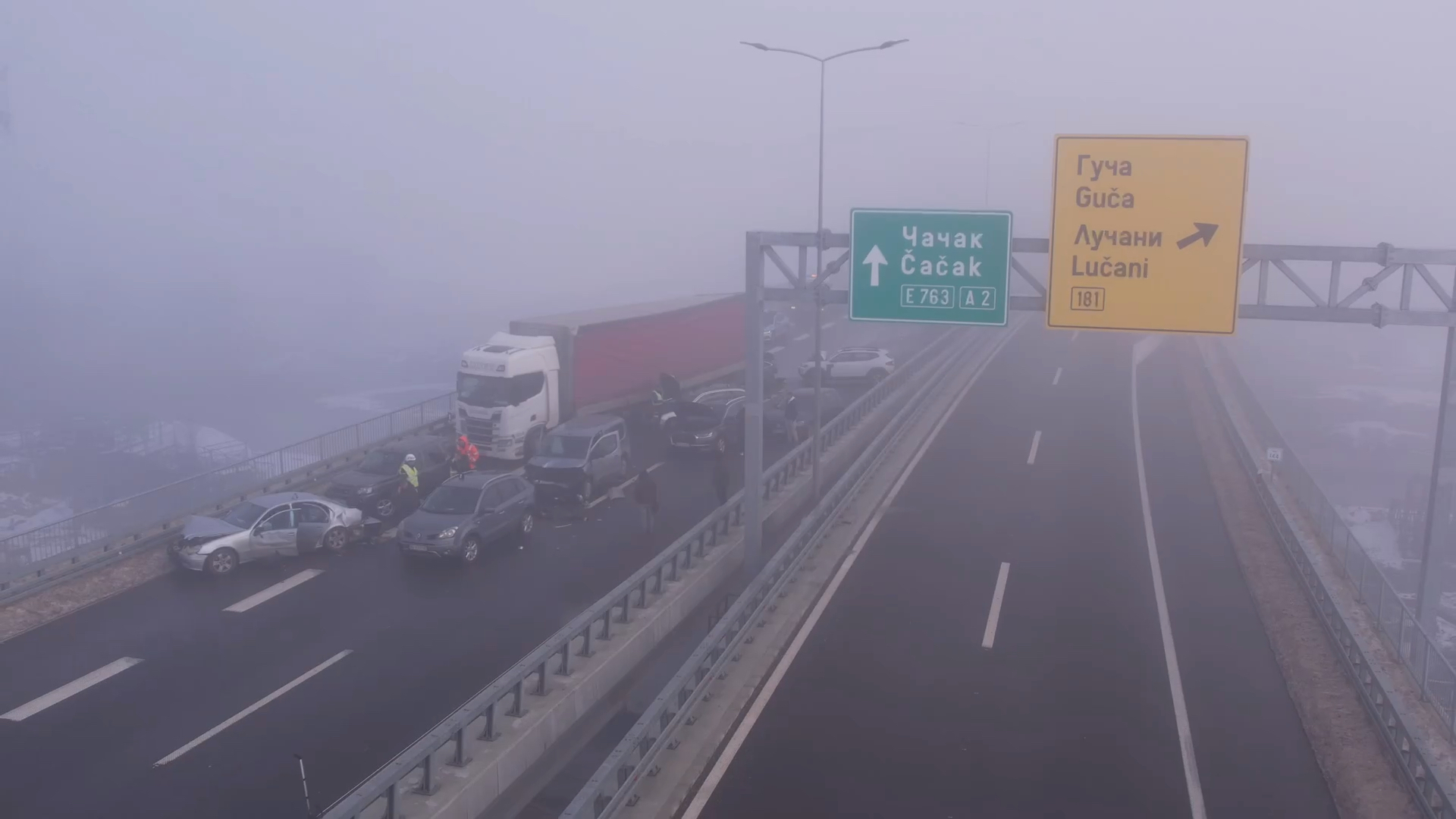Sudar na auto-putu kod Lučani / foto: RINA