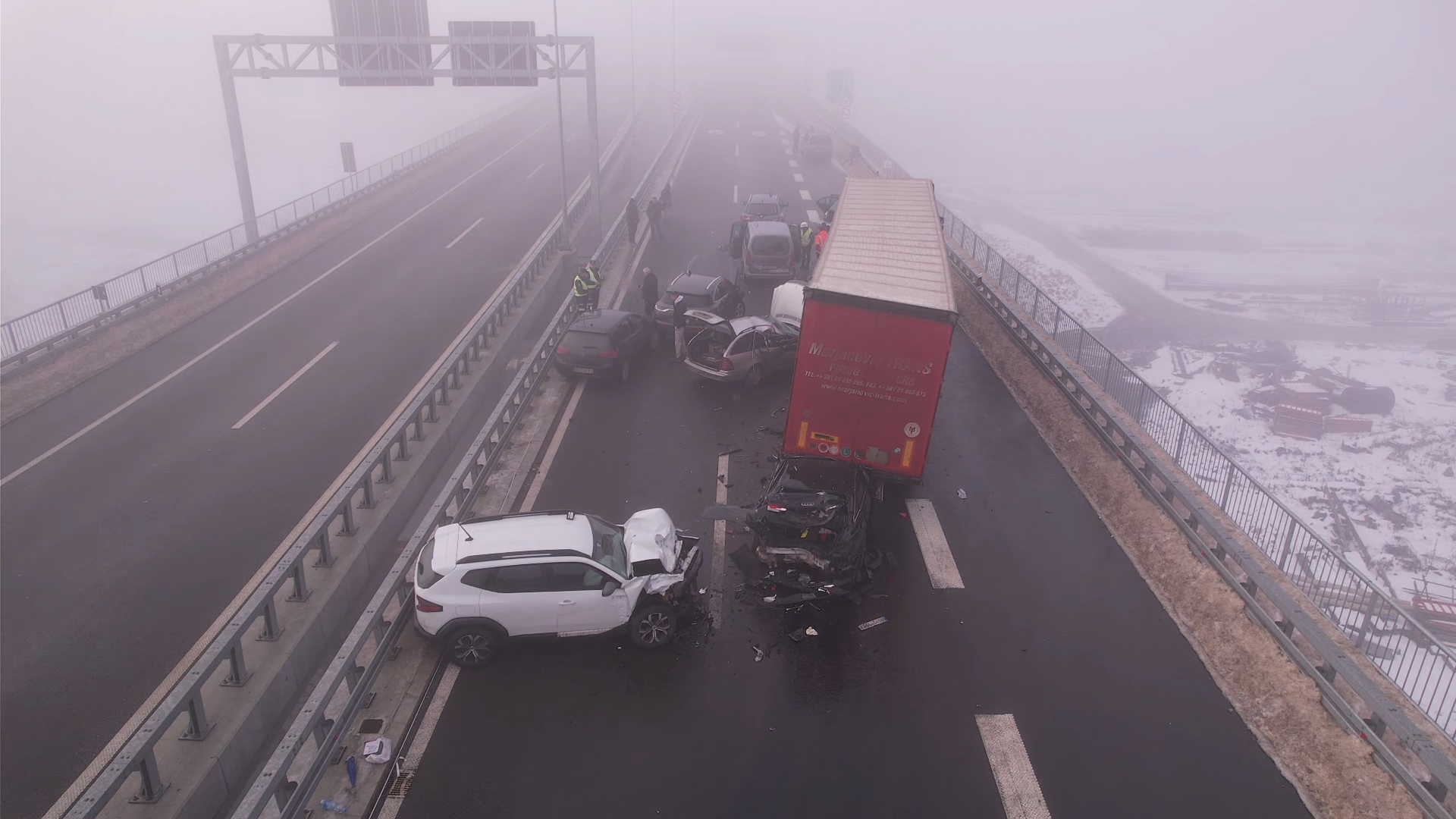 Sudar na auto-putu kod Lučani / foto: RINA