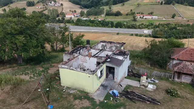 Gornji Milanovac – Sinoševići – požar na porodičnoj kući – Foto: Jovan Nikolić / RINA