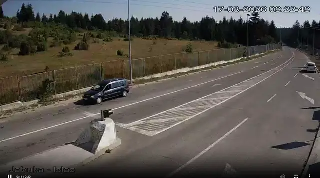 Slika sa graničnog prelaza Jabuka/ Foto: Screenshot