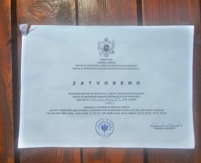 Foto: Uprava policije Crne Gore