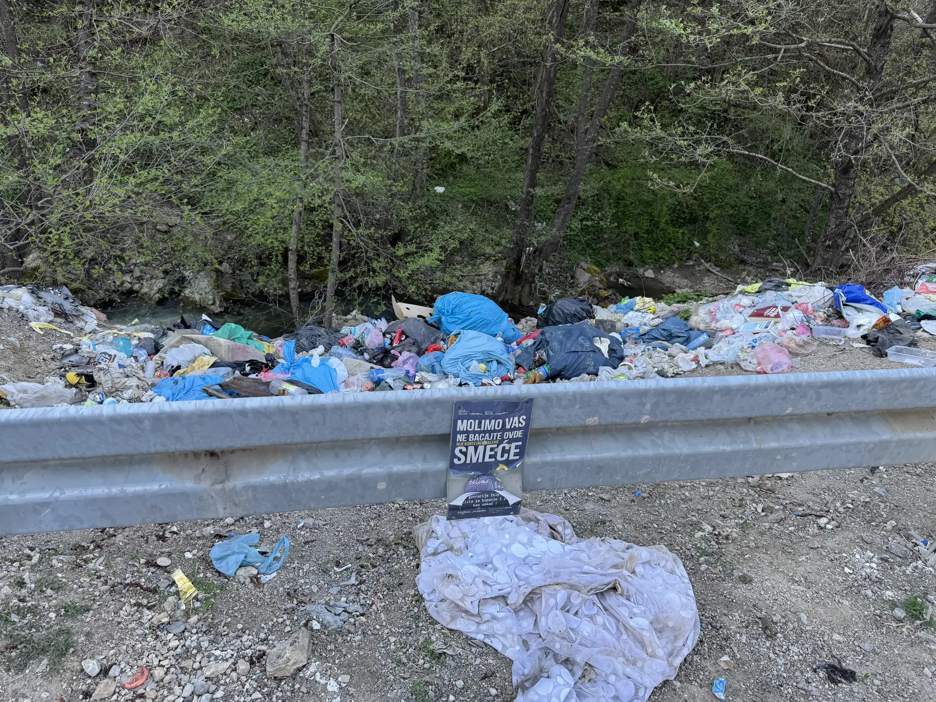 Uginuli psi na gomili i velika količina smeća: U novopazarskom naselju Ras formirana divlja deponija i ekološko ruglo - otpad odlazi u reku (FOTO)