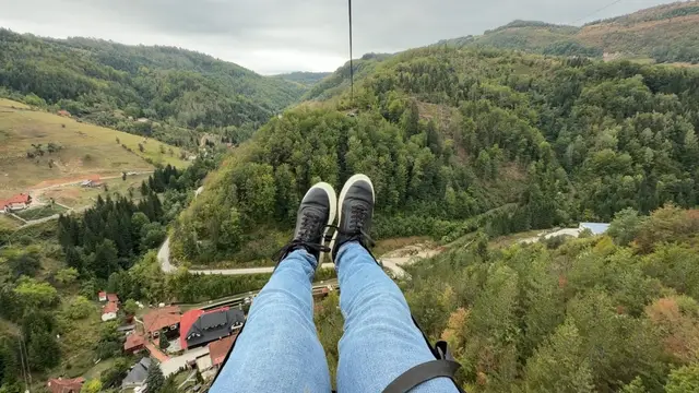 Zlatiborski zipline u selu Ljubiš najduži u regionu / foto: RINA