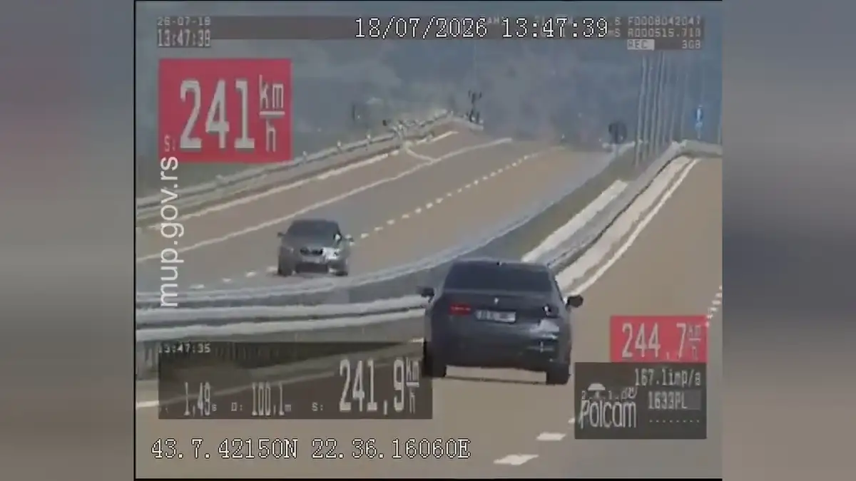 Presretač kod Pirota zaustavio vozača koji je vozio 241 kilometar na čas