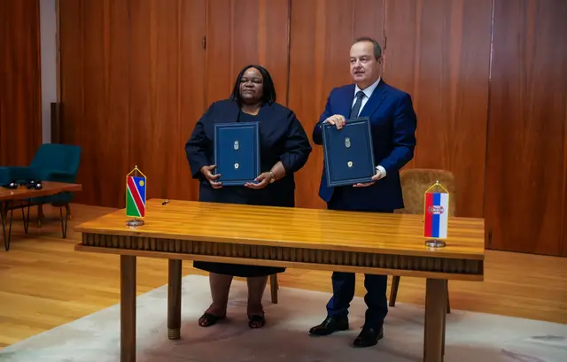 Dačić i ministarka Namibije potpisali memorandum o saradnji u borbi protiv teških krivičnih dela - Foto: MUP Srbija
